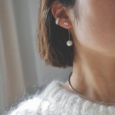 Harkimer quartz ball earrings