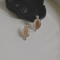 Smoky quartz round earrings