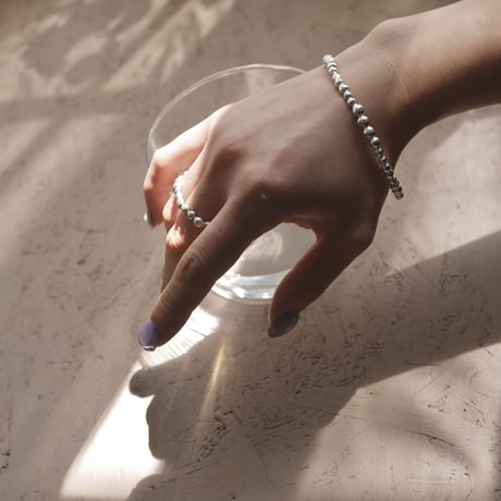 925 dot double finger ring