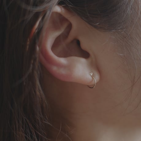 Minimum earrings ♡ K18 ノンホールピアス