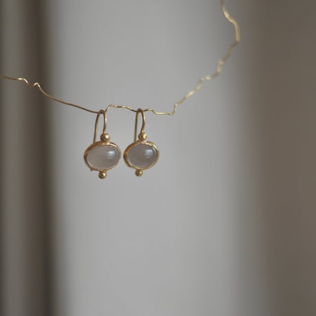 Gemstone mini dot earrings