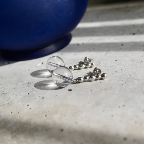 Crystal ball dot earrings