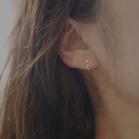 Minimum earrings ♡ K18 ノンホールピアス
