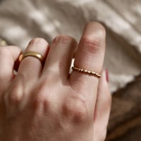 Grain dot ring-gold