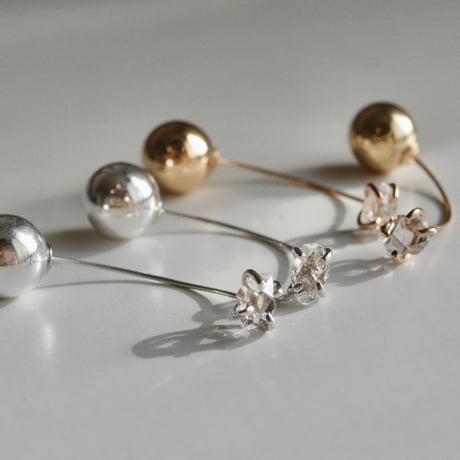 Harkimer quartz ball earrings