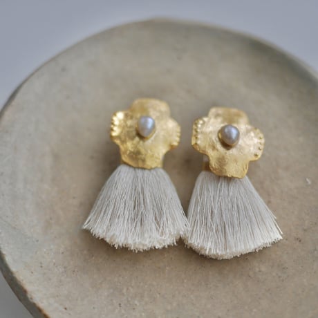 Cross tassel earrings