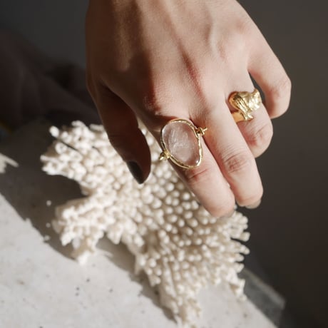 Gold(925) rough ring