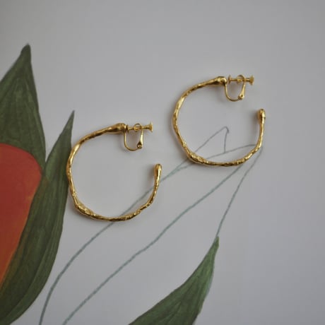 Rough hoop earrings-02