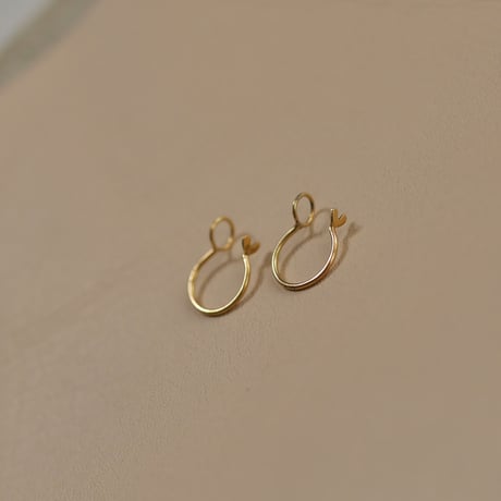 Minimum earrings ♡ K18 ノンホールピアス