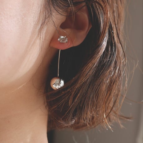 Harkimer quartz ball earrings