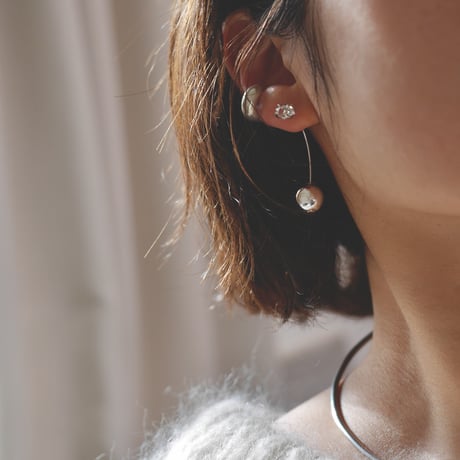 Harkimer quartz ball earrings