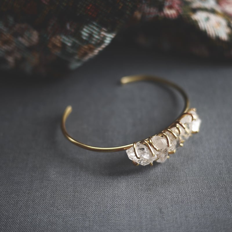 5 Harkimer quartz bangle | ritta