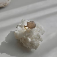 Gemstone rough ring -Gray chalcedony