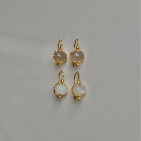 Gemstone mini dot earrings