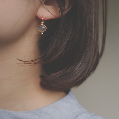 Gemstone mini dot earrings