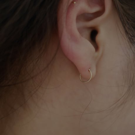 Minimum earrings K18 ノンホールピアス