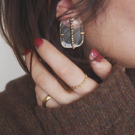 Grain dot ring-gold