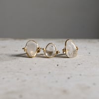 Crystal quartz revolving ring