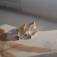 Crystal dot earrings 02