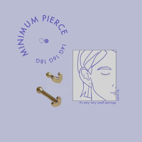 Minimum pierce ♡ K18 Body pierce