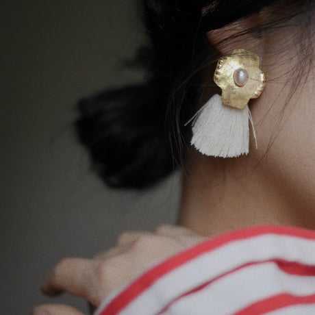 Cross tassel earrings