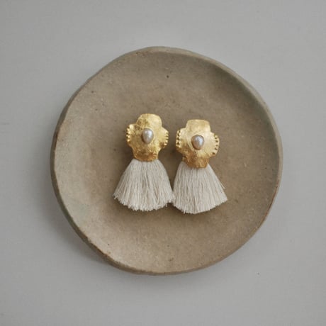 Cross tassel earrings