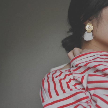 Cross tassel earrings
