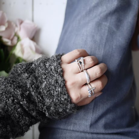 Triangle ring -silver