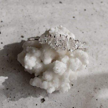 5 Harkimer quartz Silver925 bangle