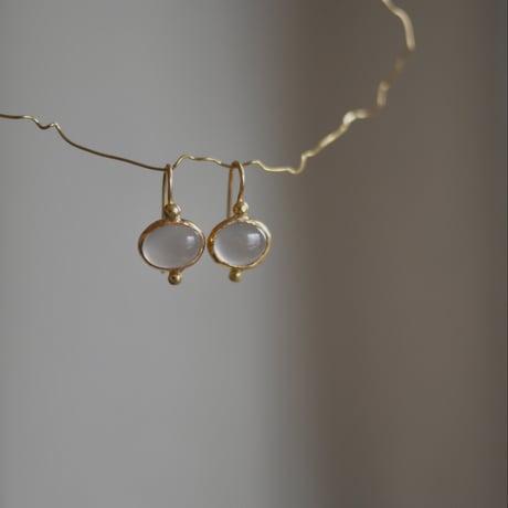 Gemstone mini dot earrings