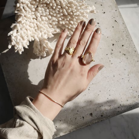 Gold(925) rough ring