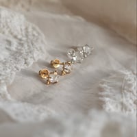 Harkimer quartz mini earrings