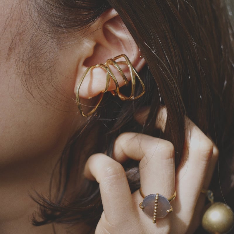 ピアス LAZY DAWN double layered ear cuff Layered earcuff | ritta