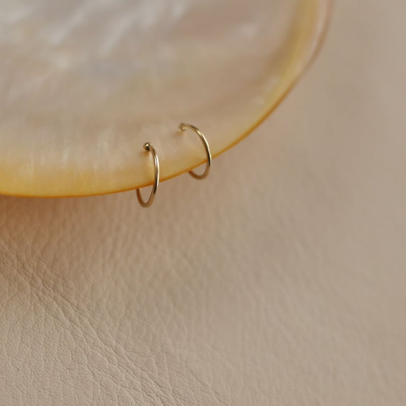 Minimum earrings K18 ノンホールピアス | ritta
