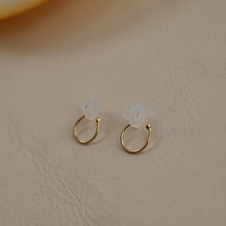 Minimum earrings K18 ノンホールピアス