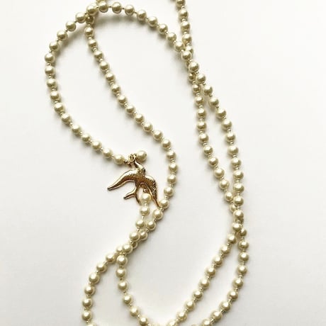 Swallow long necklace