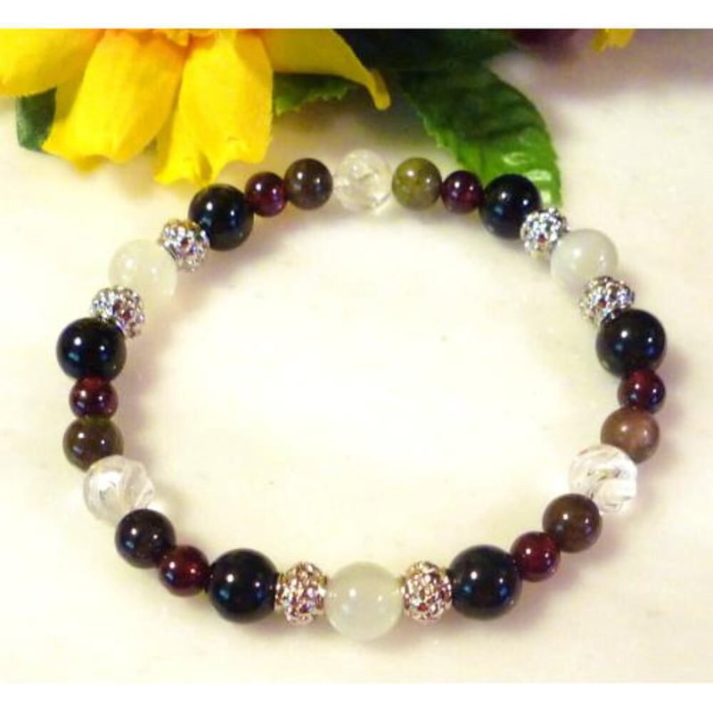 019 天然石 パワーストーン ブレスレット シルバー ムーンストーン