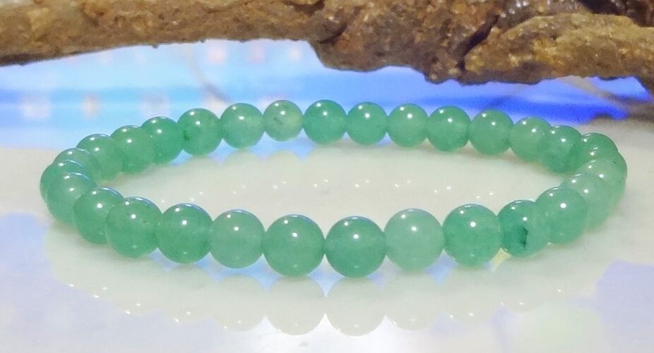 ◇天然石ブレス◇ 緑砂金水晶綺璃（グリーンアベンチュリンキリ