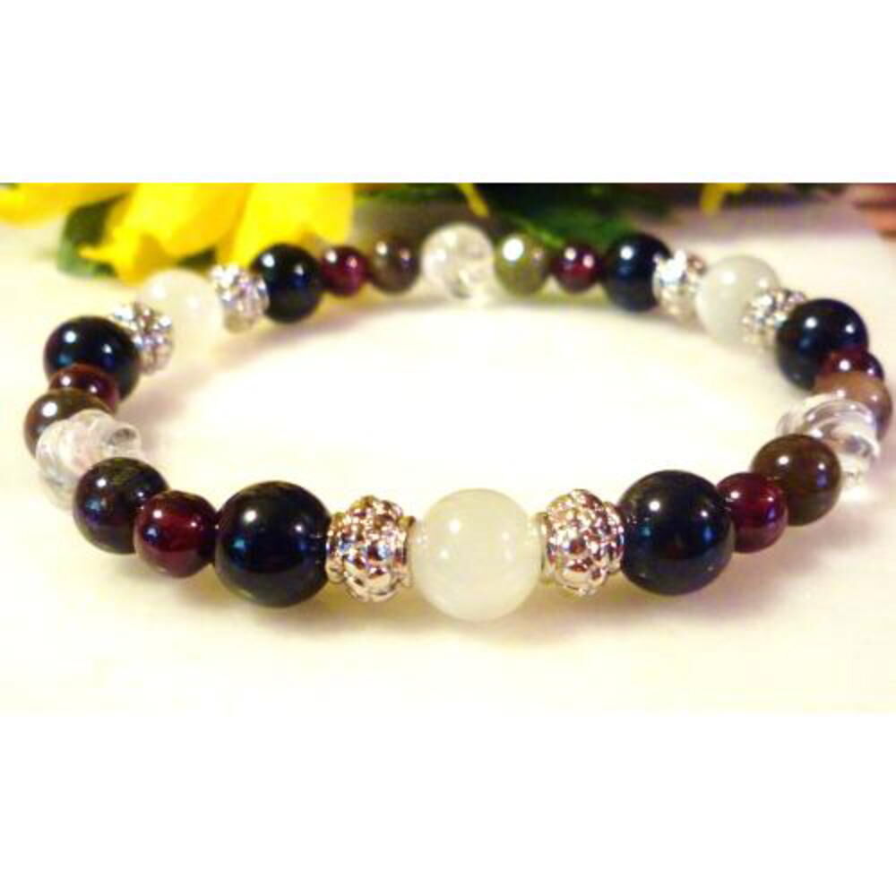 019 天然石 パワーストーン ブレスレット シルバー ムーンストーン