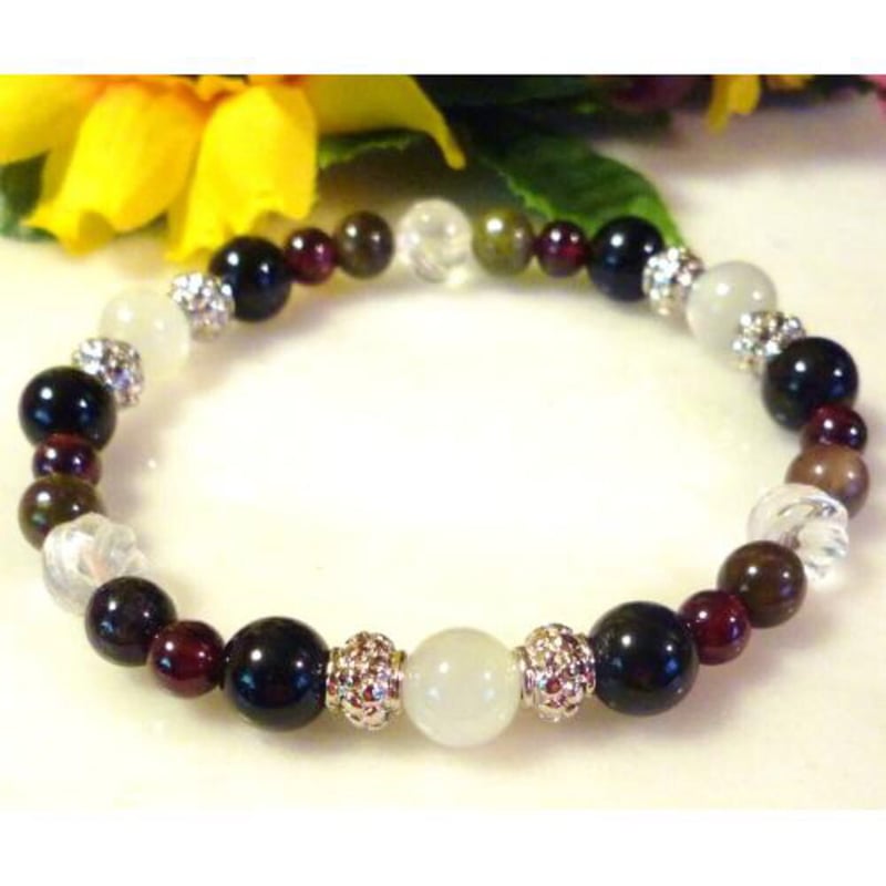 019 天然石 パワーストーン ブレスレット シルバー ムーンストーン