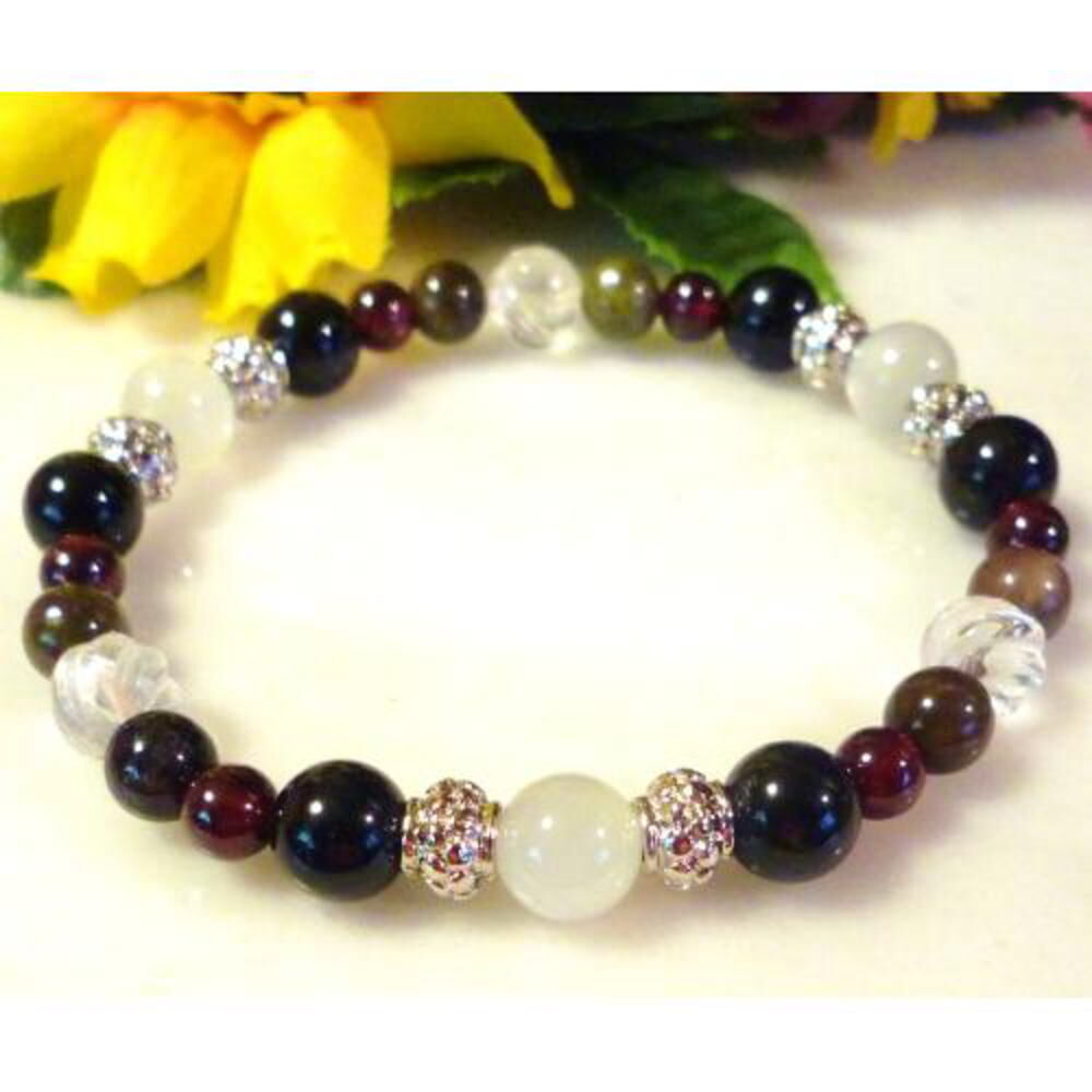 Yさま　トルマリン　天然石　パワーストーン　ブレスレット 019 天然石 パワーストーン ブレスレット シルバー ムーンストーン