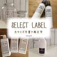 セレクトラベル大サイズ 手書き風文字透明PET1枚