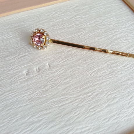 ヘアピン【flower×pink】