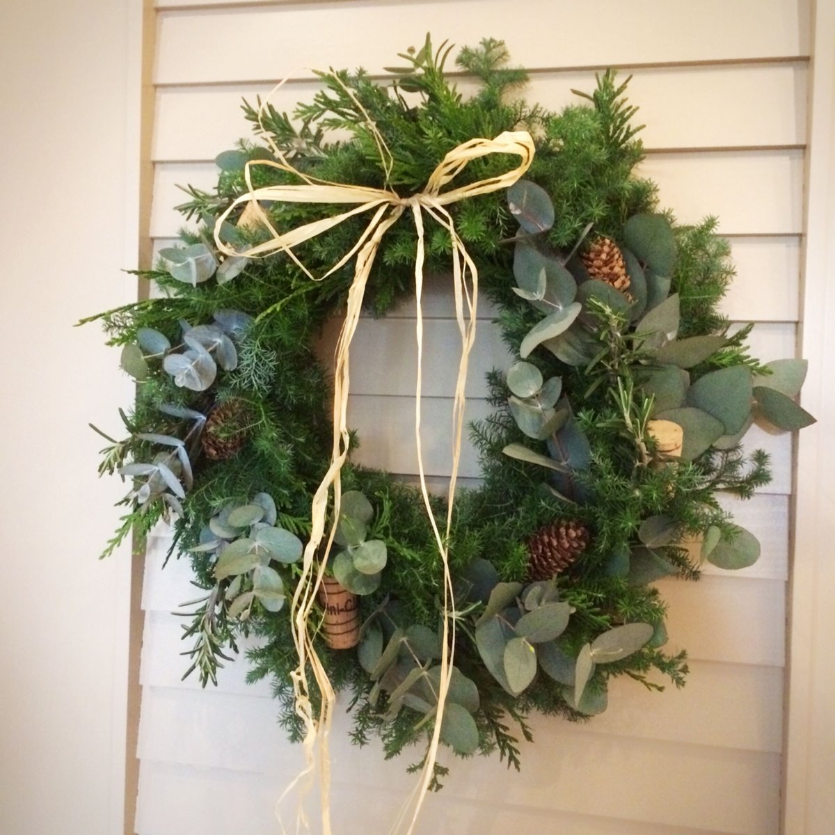クリスマスリース】フレッシュ素材 ナチュラルリース 30センチ