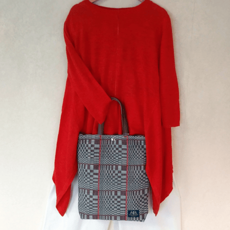 伝統織物ビナクル　A4縦型2wayトート/ アースブリーズ　Earth Breeze