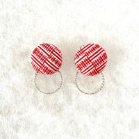 ビナクル織 & フープピアス / Red Lava レッド ラヴァ