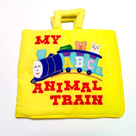 英語であそぶ布絵本「アニマルトレインABC」My Animal Train ABC