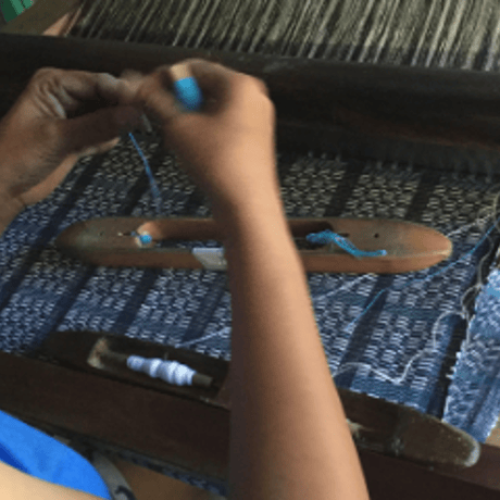 伝統織物ビナクル クラッチ＆ポシェット / ブルースペクタクル Blue Spectacle