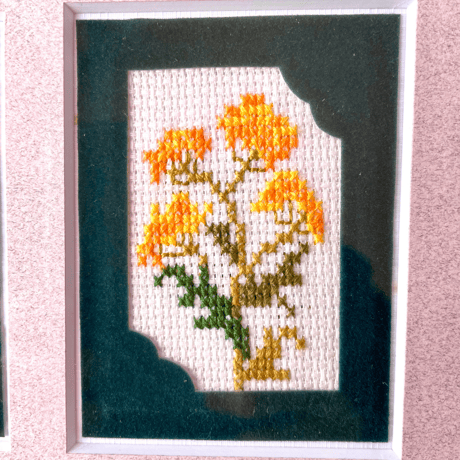 サザンクロス・フラワー刺繍額   (花8種)