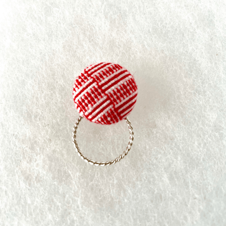 ビナクル織 & フープピアス / Red Lava レッド ラヴァ
